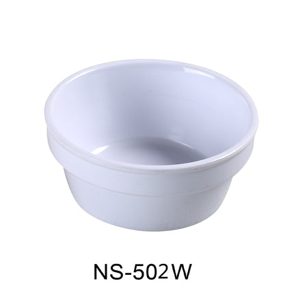 Yanco NS-502W Nessico Melamine 2 7/8" x 1 1/4" Sauce Cup/Ramekin  2.5 Oz White