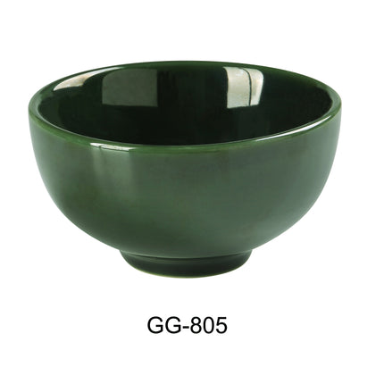 Yanco GG-805 Green Gem China 4-1/2" x 2-3/8" Soup Bowl 9 Oz