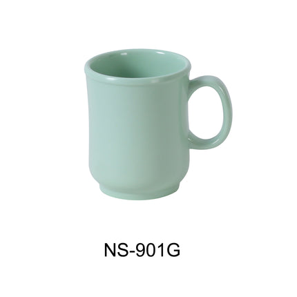 Yanco NS-901G Nessico Melamine 3" x 3 5/8"H Bulbous Mug 8 Oz Green