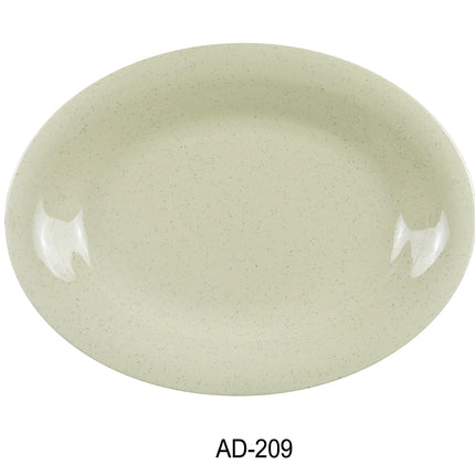 Yanco AD-209 Ardis Melamine 9 1/2" x 7 1/4" Oval Platter