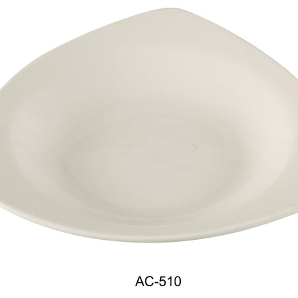 Yanco AC-510 ABCO China 10 1/2" Triangle Pasta Bowl 22 Oz