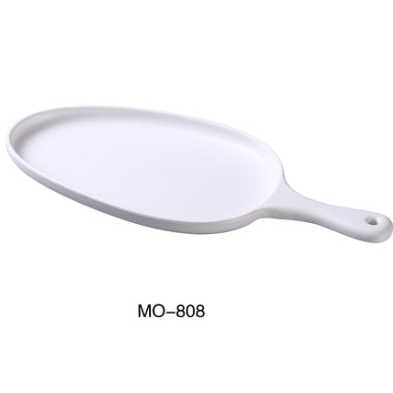 Yanco MO-808 Moderne Melamine 14 1/2" x 6 1/2" x 1" Pan Plate With Handle