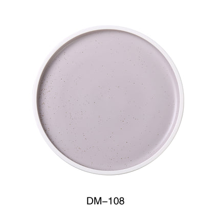 Yanco DM-108 Denmark China 8" x 3/4" Round Plate With Upright Rim